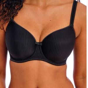 Freya Idol Balcony Underwire Balconette Bra Black 32J Lightly Lined Lingerie
